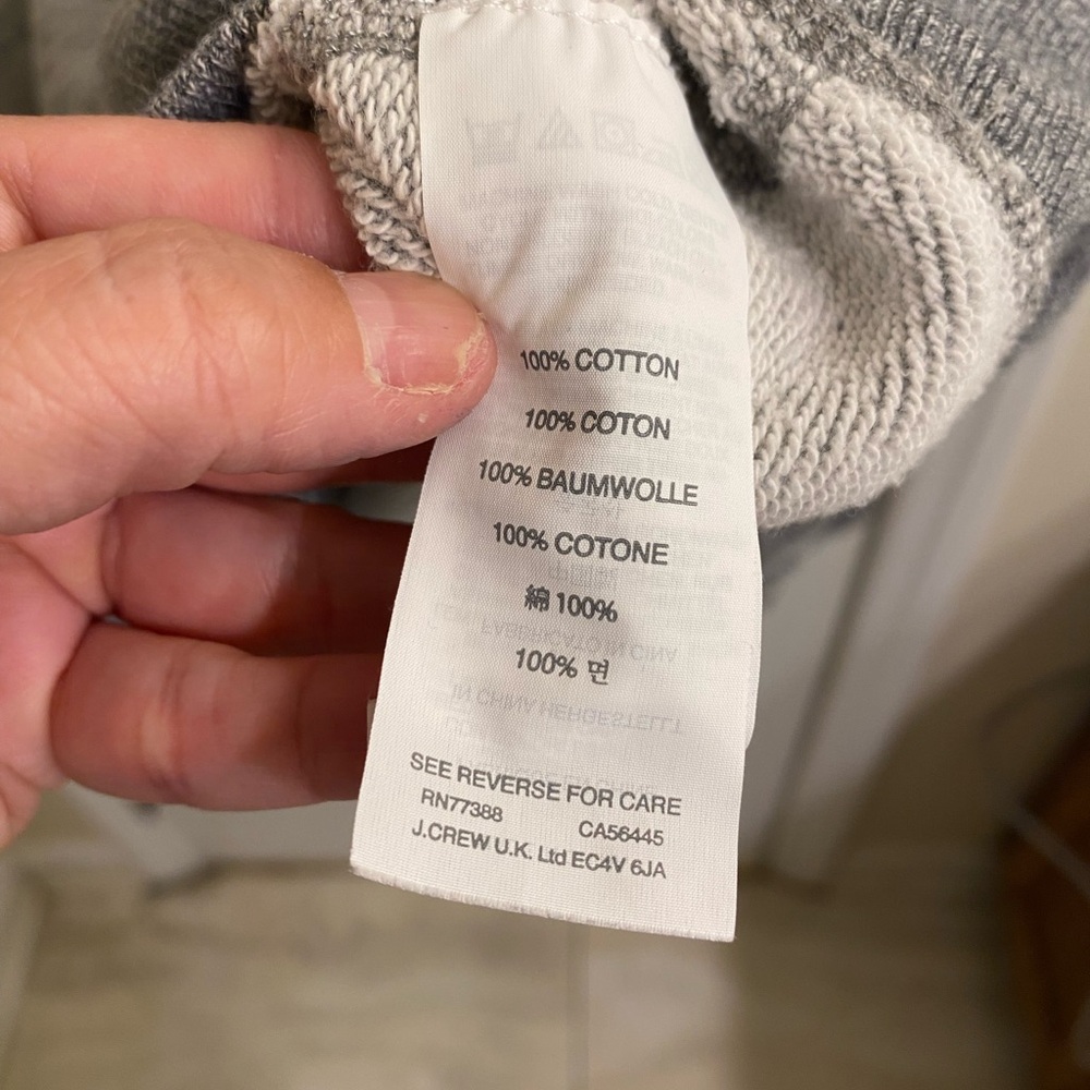 J.CREW VINTAGE FLEECE HOODED SWEATSHIRT SZ MEDIUM SOFT GRAY HOODIE THICK & WARM - Picture 10 of 15